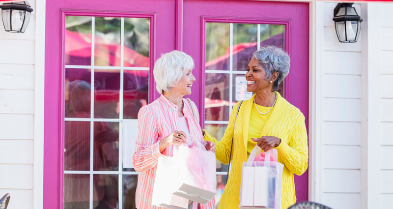 two women shopping