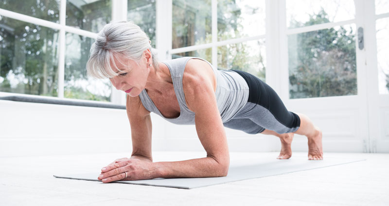 woman doing yoga