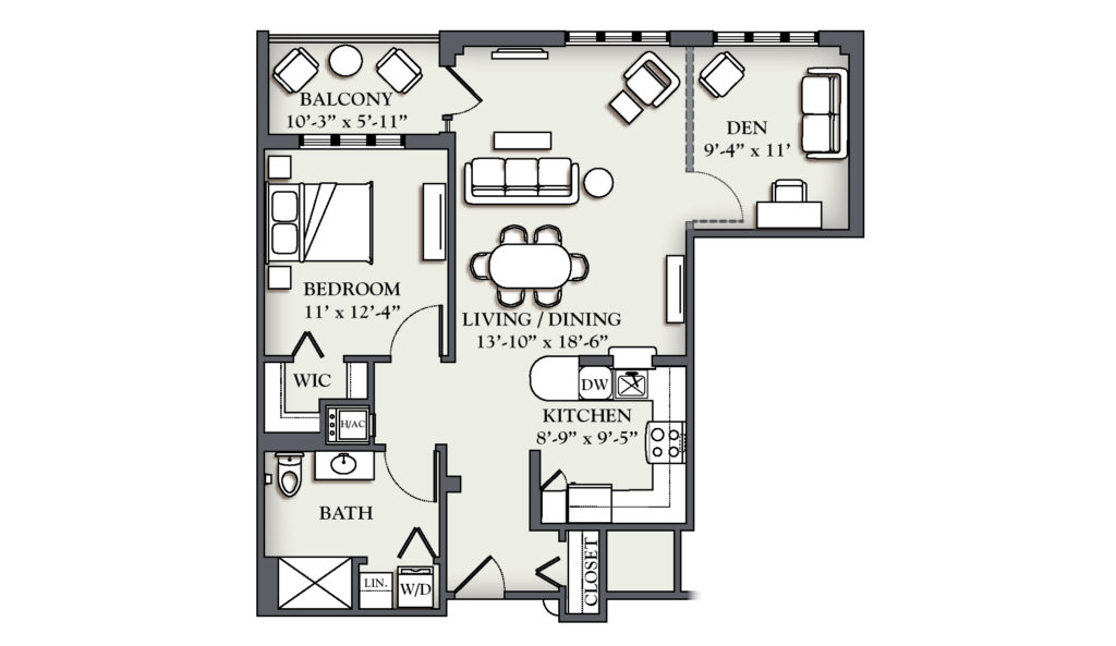C5 One Bedroom + Den