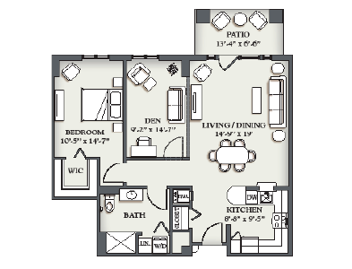 C8 One Bedroom + Den
