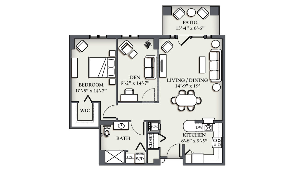 C8 One Bedroom + Den