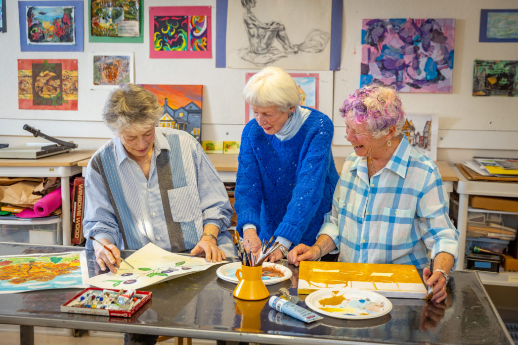 residents in art studio