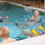 Senior residents in the swimming pool