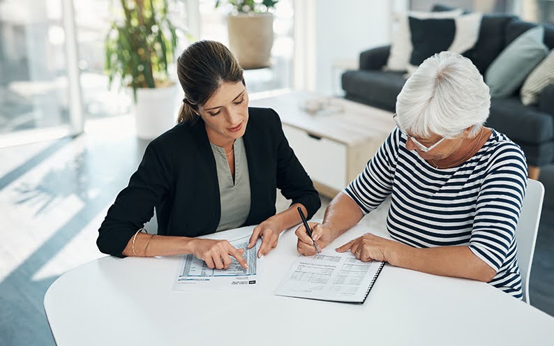 Senior working on estate planning