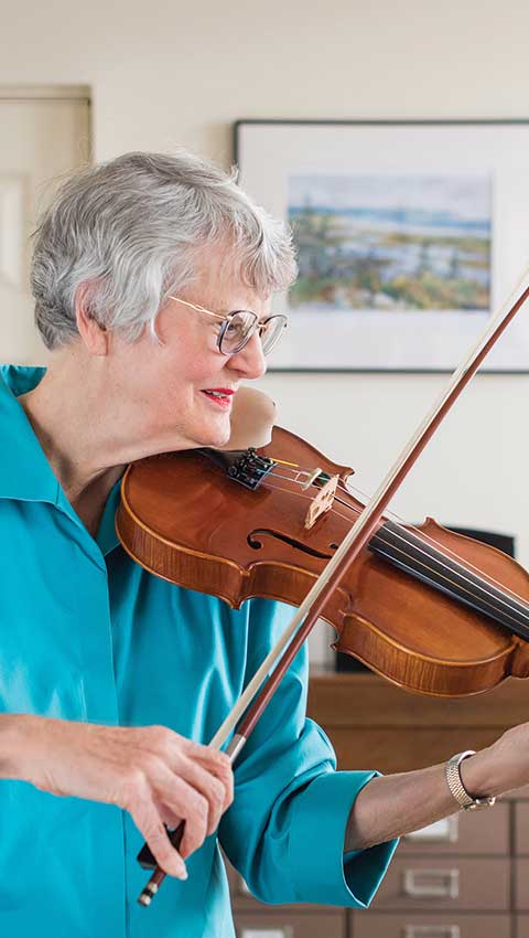 Woman playing violin