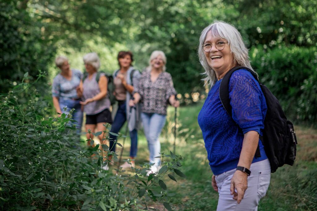 senior women out on a hike